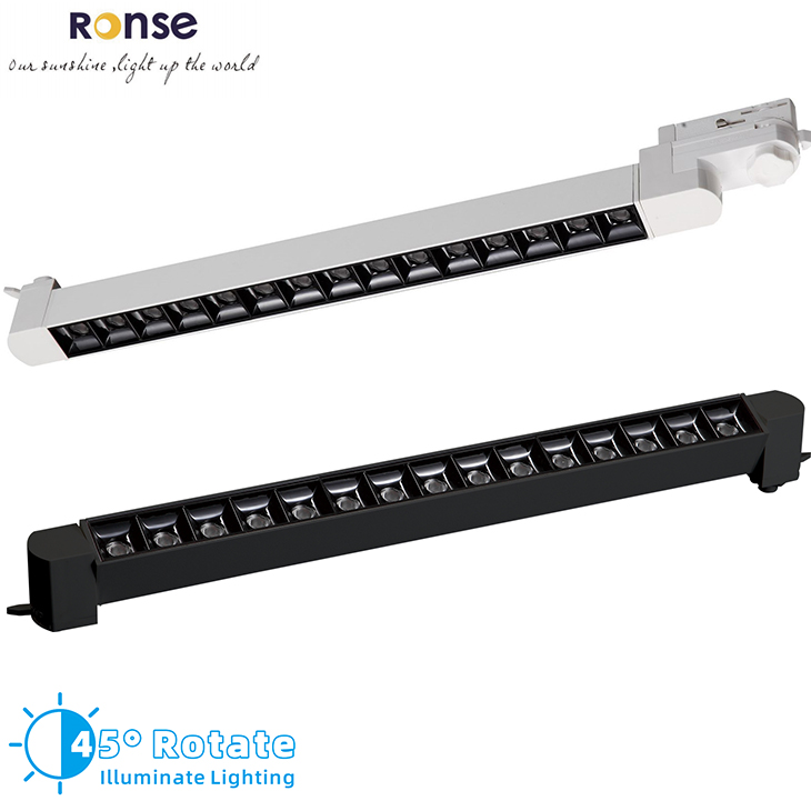 Commercial Tracks Linear Light 15w 30w 45w 2 3 4 Wires Rail Track Light System