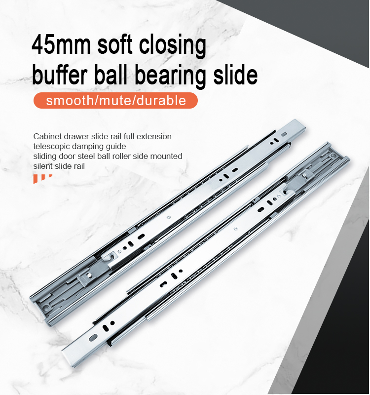 FGVSlide 3-fold soft close ball bearing drawer slide