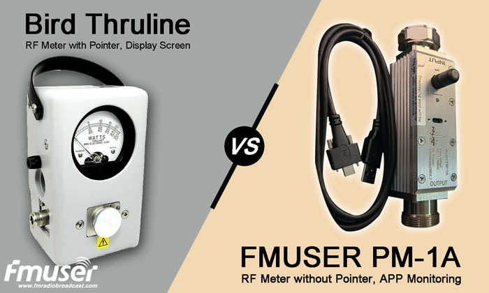 FMUSER PM-1A RF power meter versus Bird thruline   RF wattmeter